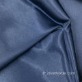 Tissus de satin élégant 100% polyester Spandex bleu saphir